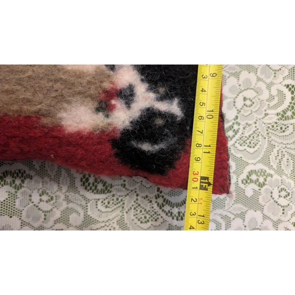 Handmade Vintage Square Wool Dog Pillows, Bespoke, Unique